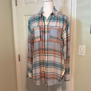 Pilcro by Anthropologie Plaid Button-Up Shirt